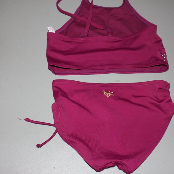 Purple 2 Pcs Justice Bikini Swimsuit size 10 - Picture 5 of 10